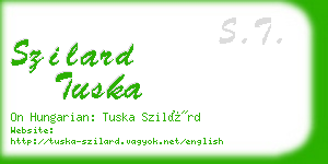 szilard tuska business card